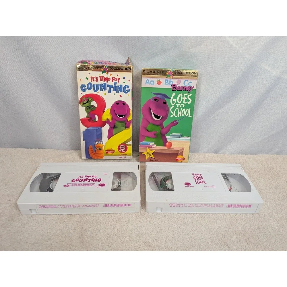 Barney Classic Collection VHS Lot of 5 Halloween Party‎ Adventure Bus Rare Tapes